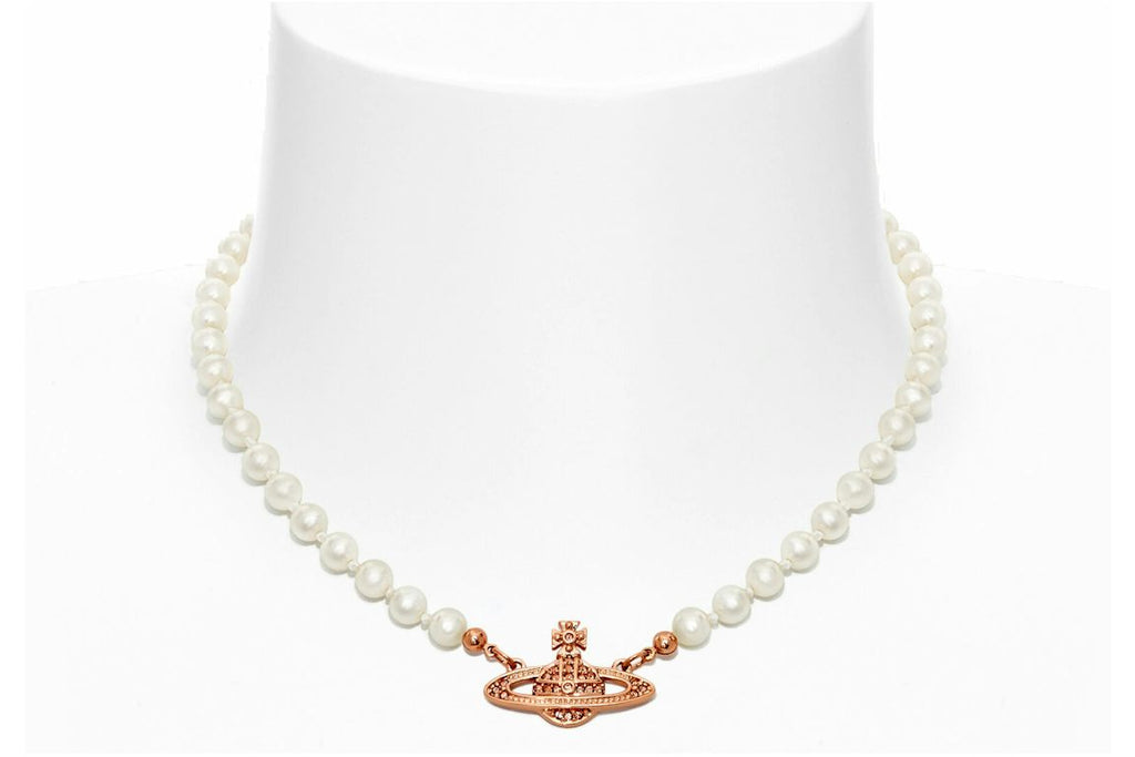 Vivienne Westwood Choker Mini Bas Relief Pink Gold-Tone