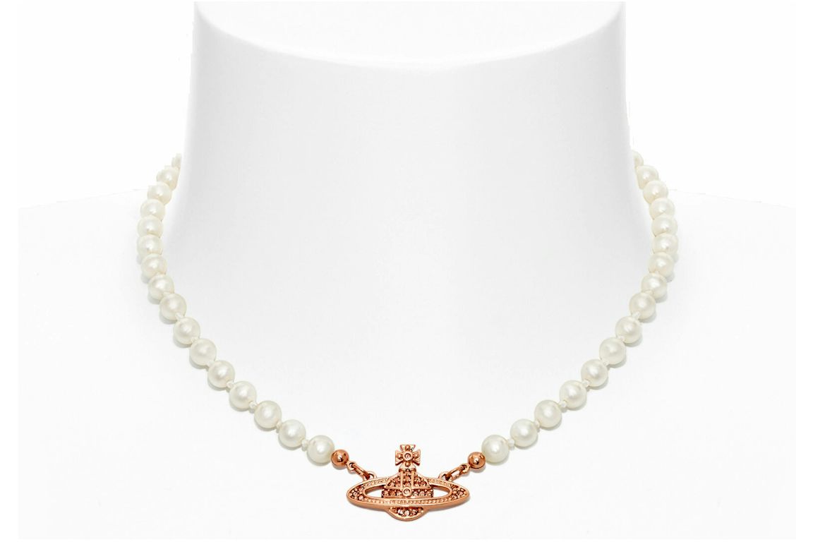 Vivienne Westwood Choker Mini Bas Relief Pink Gold-Tone