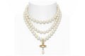 Vivienne Westwood Choker Three Row Pearl Drop Gold