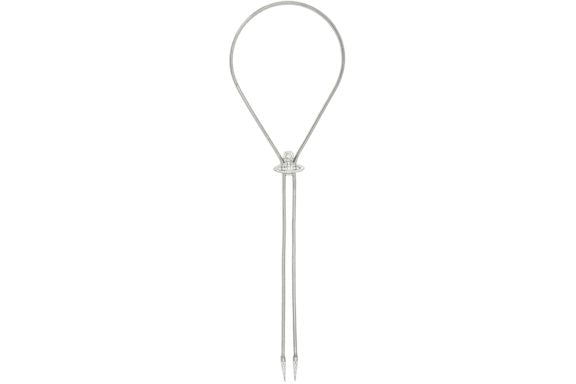 Vivienne Westwood Women's SM Bolo Tie Platinum/White Crystal