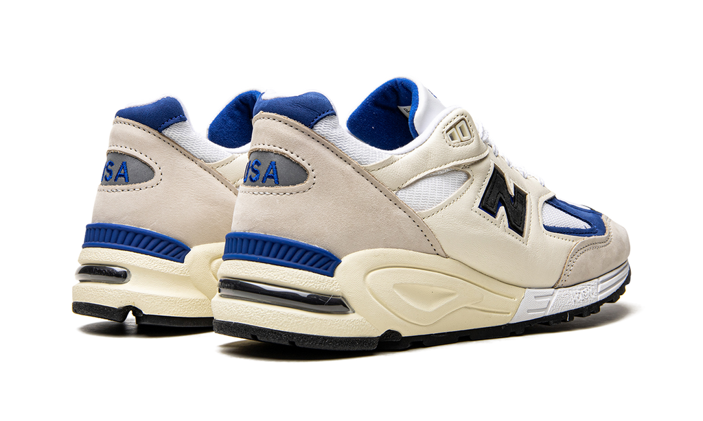New Balance 990v2 Made in USA "White/Blue" Sneakers